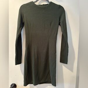 Green ribbed Zara dress